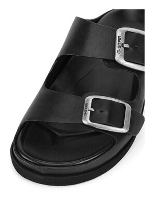 G-Star RAW - G-Star Raw Klapki CAMERON-25SS534 Czarny. Kolor: czarny. Materiał: skóra