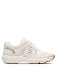 Clarks Sneakersy Tivoli Walk 26181361 Biały. Kolor: biały. Materiał: skóra