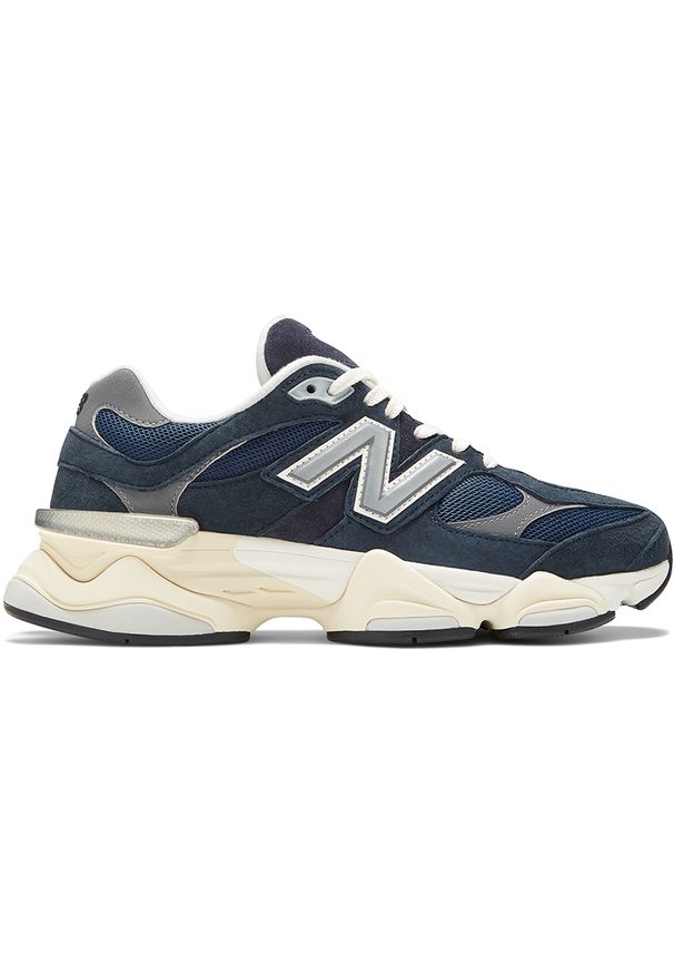 Buty męskie New Balance U9060ECB – granatowe. Okazja: na co dzień. Kolor: niebieski. Materiał: materiał, syntetyk, skóra, guma. Szerokość cholewki: normalna