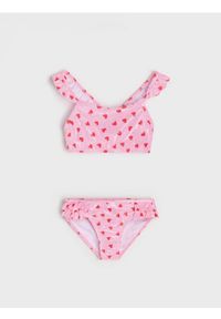 Sinsay - Dwuczęściowy strój kąpielowy z motywem serc - różowy. Kolor: różowy #1