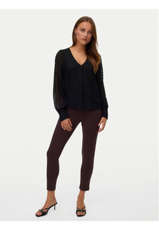 Vero Moda Bluzka Vmbecca 10336137 Czarny Regular Fit. Kolor: czarny. Materiał: syntetyk