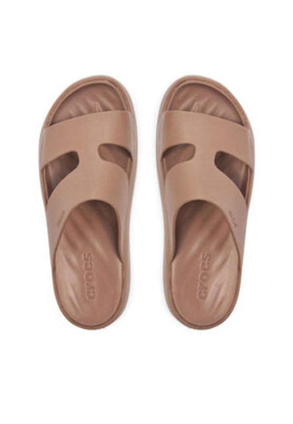 Crocs Klapki Getaway Platform H-Strap 209409 Beżowy. Kolor: beżowy. Obcas: na platformie