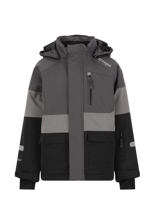 ZigZag - Dziecięca kurtka narciarska Zigzag Taylora W-PRO 15000. Kolor: czarny. Sezon: zima. Sport: narciarstwo