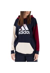 Adidas - Bluza adidas Essentials Colorblock HN5447 - multikolor. Typ kołnierza: kaptur. Kolor: wielokolorowy. Materiał: materiał, bawełna. Wzór: aplikacja. Styl: sportowy, klasyczny