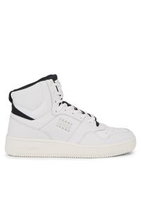 Tommy Jeans Sneakersy Basket Mid EM0EM01258 Biały. Kolor: biały. Materiał: skóra