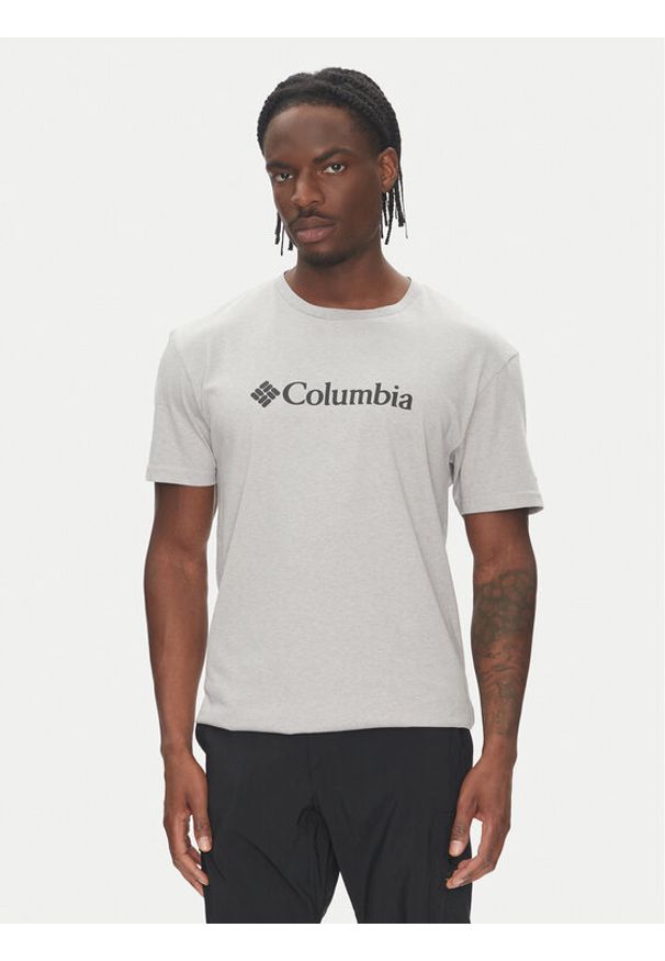 columbia - Columbia T-Shirt CSC Basic Logo EM2180 Szary Regular Fit. Kolor: szary. Materiał: bawełna