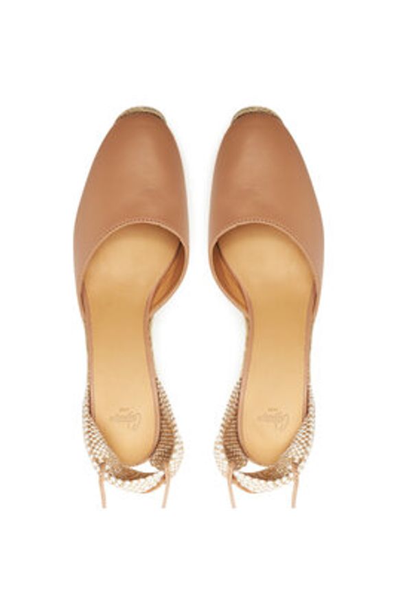Castañer Espadryle Carina/8/250 025337 Beżowy. Kolor: beżowy. Materiał: skóra