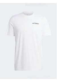Adidas - adidas T-Shirt IL2648 Biały Regular Fit. Kolor: biały. Materiał: bawełna #7