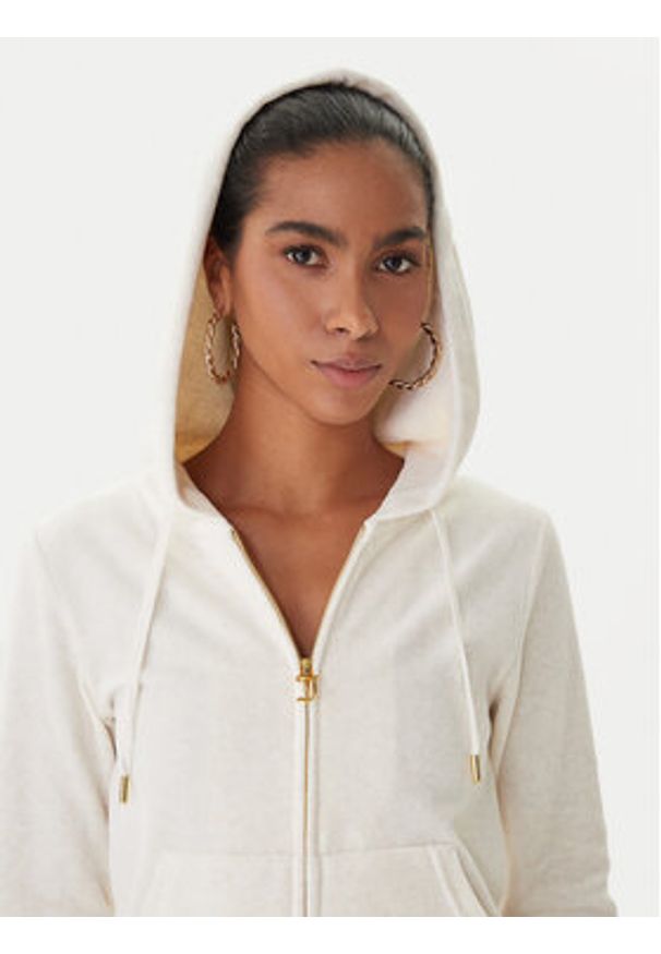 Juicy Couture Bluza Robertson JCAP176G Beżowy Slim Fit. Kolor: beżowy. Materiał: bawełna