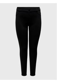 ONLY Carmakoma Spodnie materiałowe Tay 15234181 Czarny Skinny Fit. Kolor: czarny. Materiał: materiał, wiskoza