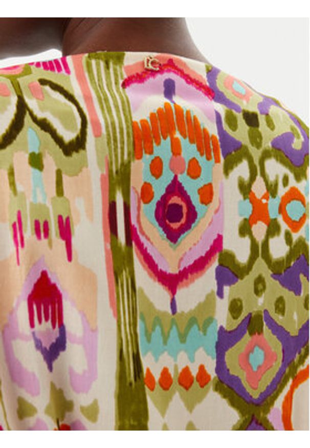 LOLA CASADEMUNT Sukienka letnia LS2516049 Kolorowy Regular Fit. Materiał: wiskoza. Wzór: kolorowy. Sezon: lato