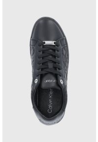 Calvin Klein Buty skórzane kolor czarny na płaskiej podeszwie. Nosek buta: okrągły. Zapięcie: sznurówki. Kolor: czarny. Materiał: skóra. Obcas: na płaskiej podeszwie #2