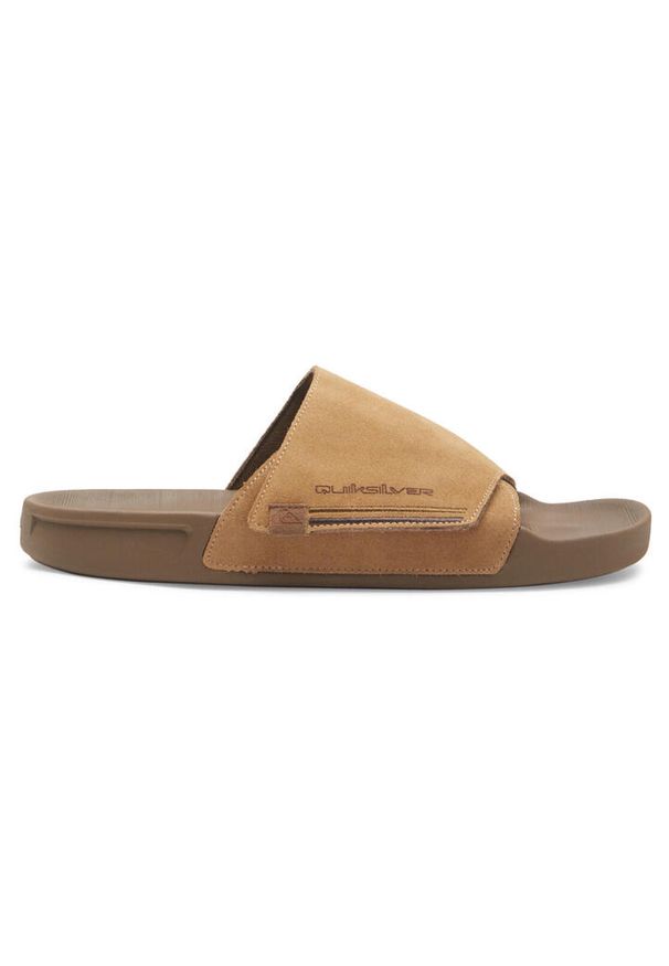 Klapki męskie Quiksilver Rivi Suede. Kolor: beżowy