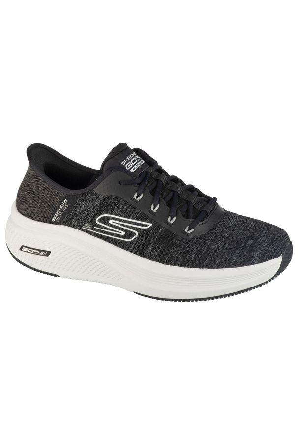 skechers - Buty do biegania męskie, Slip-Ins: Go Run Elevate 2.0. Kolor: czarny. Sport: bieganie