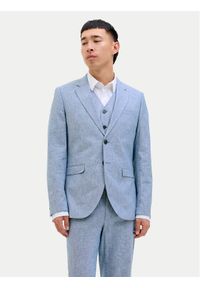 Jack & Jones - Jack&Jones Marynarka Riviera 12228721 Niebieski Slim Fit. Kolor: niebieski. Materiał: bawełna