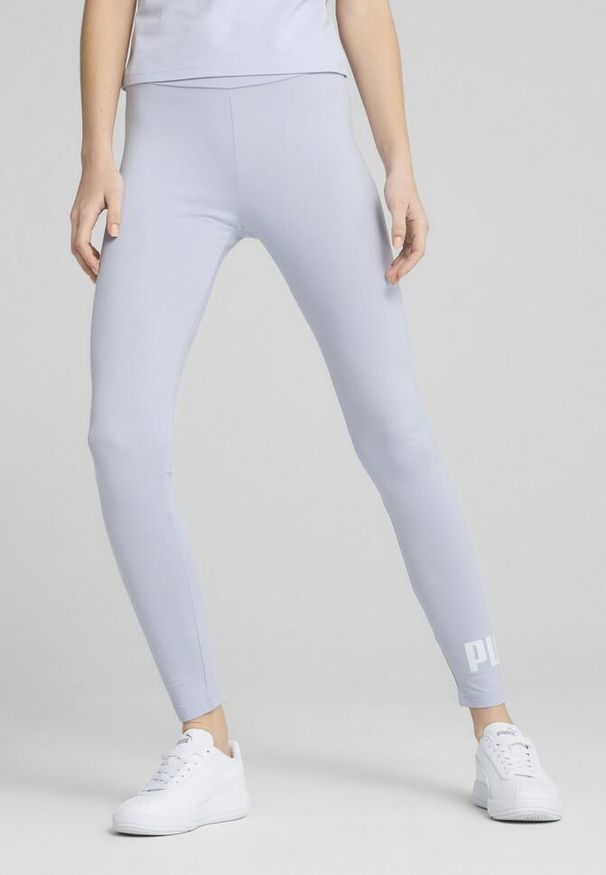 Puma - Legginsy damskie z logo No. 1 ESS PUMA Cool Weather Blue. Kolor: niebieski. Materiał: guma. Wzór: nadruk