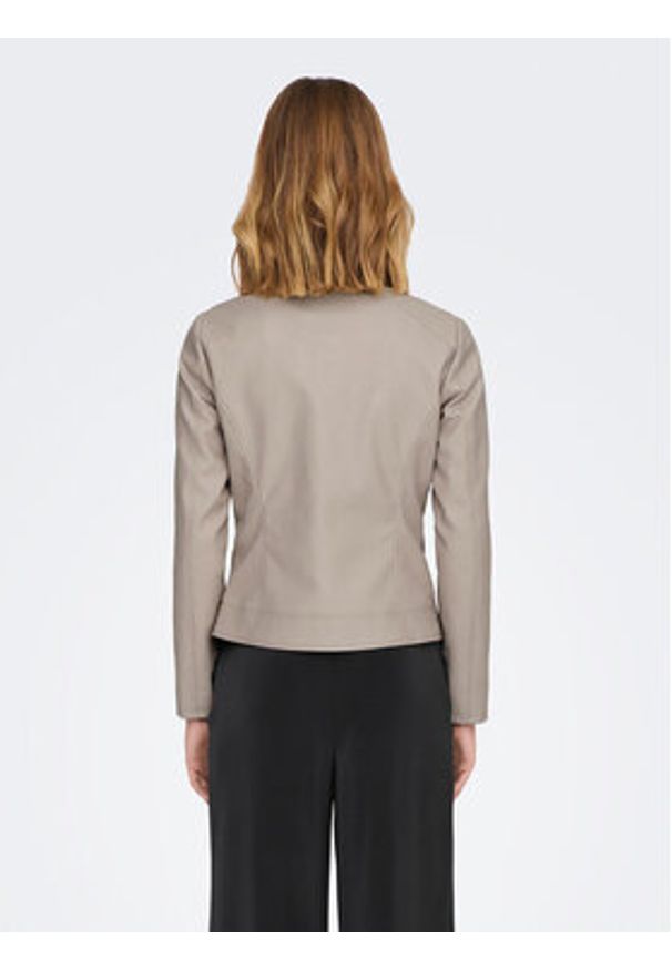 JDY Kurtka z imitacji skóry Emily 15241382 Beżowy Slim Fit. Kolor: beżowy. Materiał: skóra