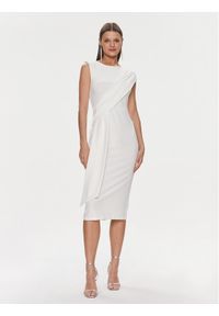 Rinascimento Sukienka koktajlowa CFC0019379002 Biały Regular Fit. Kolor: biały. Materiał: syntetyk. Styl: wizytowy #1