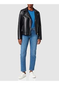 Lee - LEE STRIPE TEE RELAXED FIT DAMSKI T-SHIRT KOSZULKA LOGO DIPPED BLUE L43LAYLA 112109672 #4