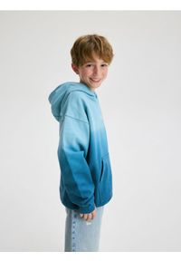 Reserved - Bawełniana bluza oversize - niebieski. Kolor: niebieski. Materiał: bawełna #1