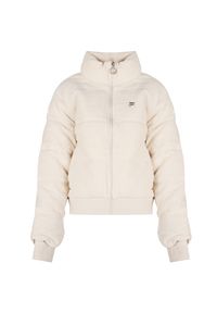 Fila Kurtka "Corleone" | FAW0232 | Kobieta | Ecru. Okazja: na co dzień. Typ kołnierza: kołnierzyk stójkowy. Materiał: poliester, elastan, bawełna. Długość: krótkie. Sezon: lato. Styl: casual #4