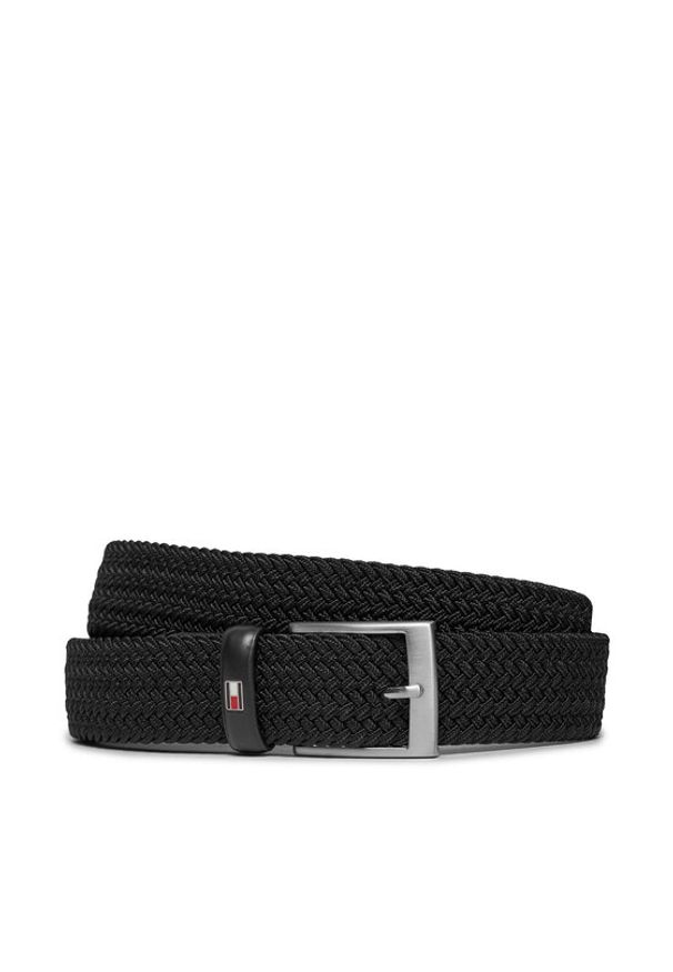 TOMMY HILFIGER - Tommy Hilfiger Pasek Męski New Adan Belt 3.5Cm AM0AM02801 Czarny. Kolor: czarny. Materiał: skóra