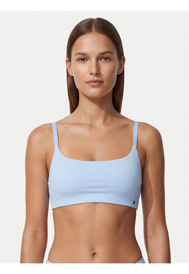 TOMMY HILFIGER - Tommy Hilfiger Biustonosz top UW0UW06223 Niebieski jasny. Kolor: niebieski. Materiał: syntetyk