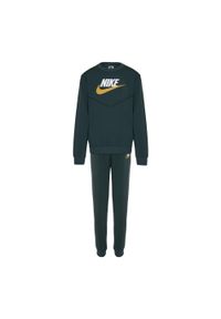 Dres dziecięcy Nike Sportswear. Kolor: zielony. Materiał: dresówka