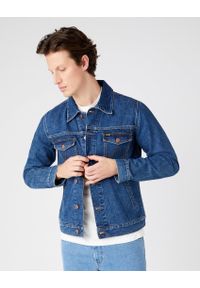 Wrangler - WRANGLER REGULAR JACKET MĘSKA KURTKA JEANSOWA RIVER STONE W443LH53N 112146054. Materiał: jeans #1