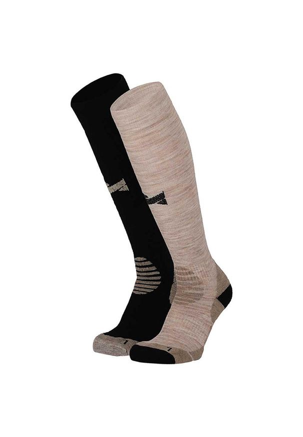 XTREME - Skarpety uciskowe outdoorowe unisex. Kolor: brązowy. Materiał: wełna, poliamid, elastan. Sport: narciarstwo, turystyka piesza