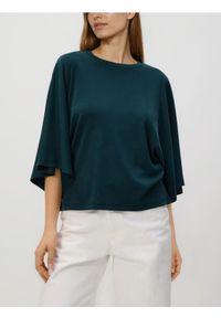 Reserved - T-shirt kimono z wiskozą - ciemny turkus. Materiał: wiskoza #1