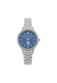U.S. Polo Assn. Zestaw zegarek i bransoletka Faith USP6392TW Srebrny. Kolor: srebrny