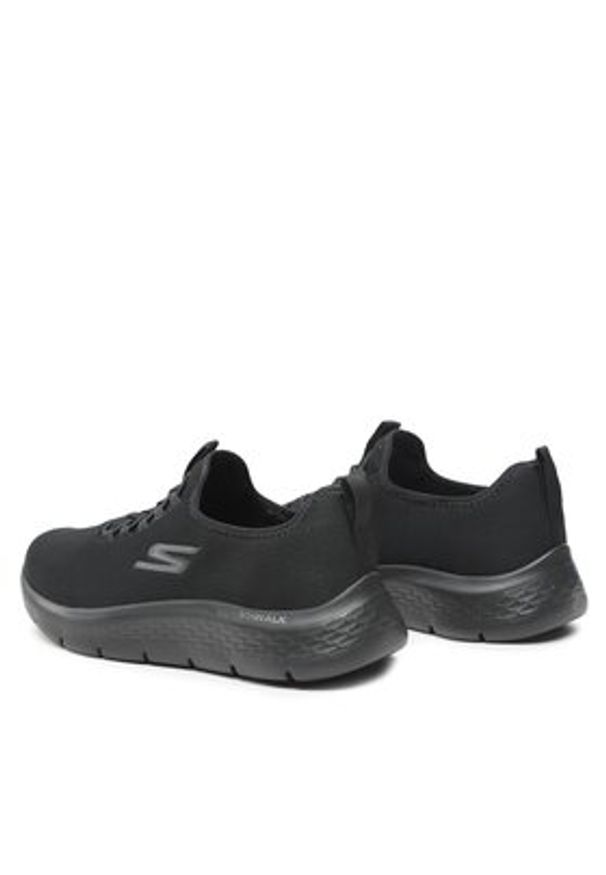 skechers - Skechers Sneakersy Go Walk Flex 216484/BBK Czarny. Kolor: czarny. Materiał: materiał