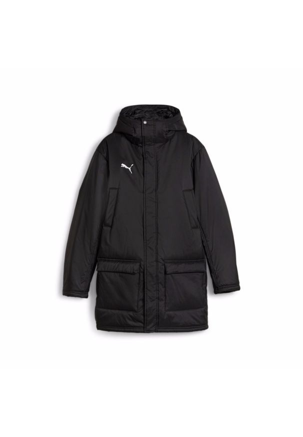 Kurtka puchowa Puma teamFinal. Kolor: czarny. Materiał: puch. Sport: piłka nożna