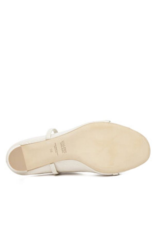 MALONE SOULIERS Klapki Norah 70-157 Écru. Materiał: skóra