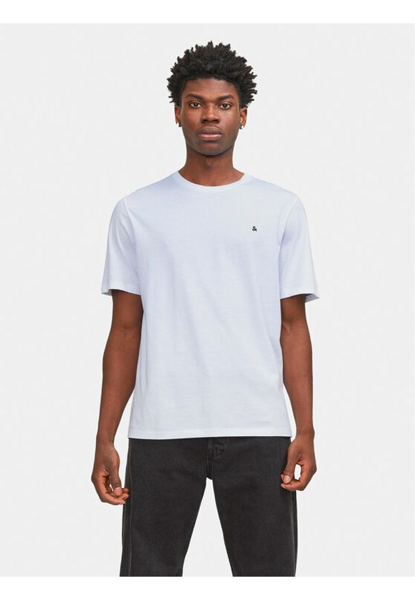 Jack & Jones T-Shirt Paulos 12245087 Biały Standard Fit. Kolor: biały. Materiał: bawełna