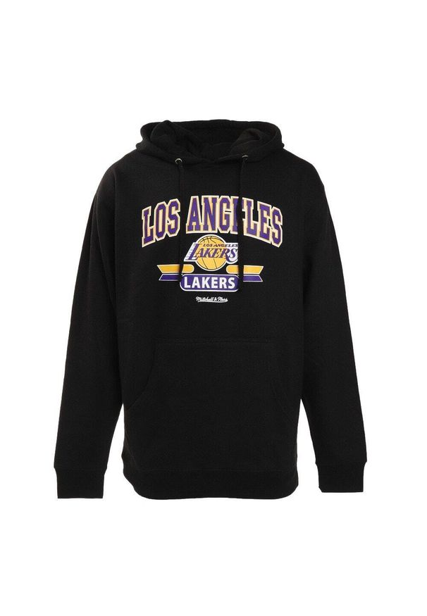 Mitchell & Ness - Bluza z kapturem Los Angeles Lakers. Typ kołnierza: kaptur. Kolor: czarny. Sport: koszykówka
