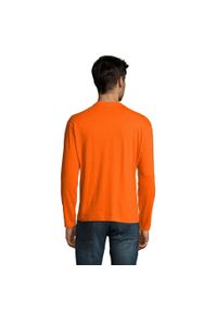 SOL'S - Męska Koszulka Z Długim Rękawem Monarch. Kolor: żółty, pomarańczowy, wielokolorowy. Długość rękawa: długi rękaw. Długość: długie. Sport: turystyka piesza #2