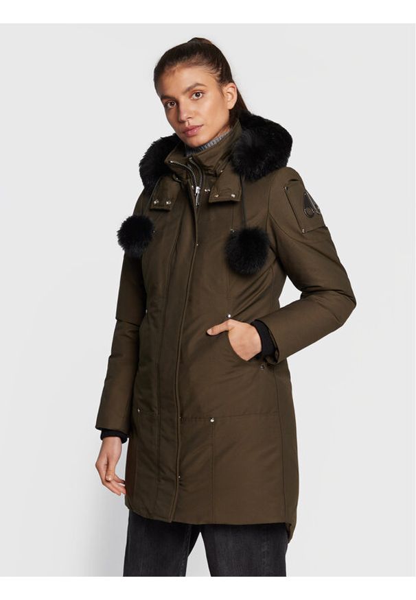 Moose Knuckles Kurtka puchowa Original Stirling MK2003LP Zielony Regular Fit. Kolor: zielony. Materiał: bawełna