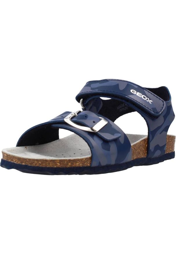 Geox - Sandały GEOX B SANDAL CHALKI BOY Niebieski. Kolor: niebieski. Materiał: syntetyk, tkanina. Sezon: lato