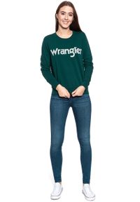 Wrangler - BLUZA WRANGLER LOGO SWEAT PINE W6N2HAG01. Kolor: niebieski #7