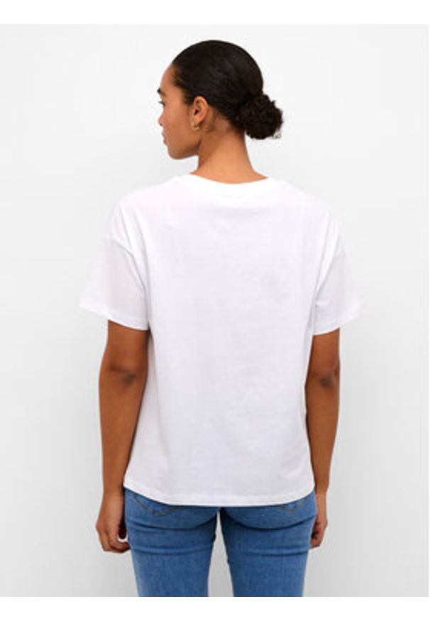 Kaffe T-Shirt Firia 10508406 Biały Regular Fit. Kolor: biały. Materiał: bawełna