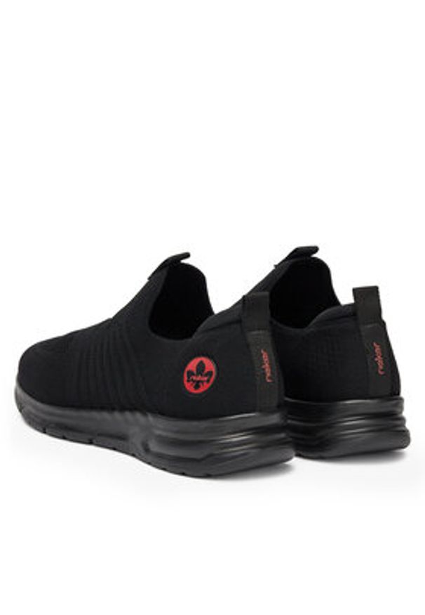 Rieker Sneakersy B7365-00 Czarny. Kolor: czarny. Materiał: materiał