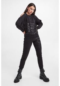 Armani Exchange - Bluza dresowa damska ARMANI EXCHANGE. Materiał: dresówka. Długość rękawa: długi rękaw. Długość: długie. Wzór: nadruk #3