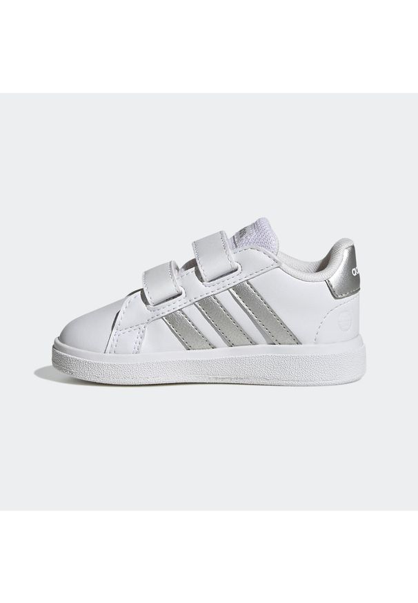 Adidas - Buty sportowe dla dzieci ADIDAS Grand Court 2.0. Zapięcie: rzepy. Materiał: kauczuk, skóra, syntetyk