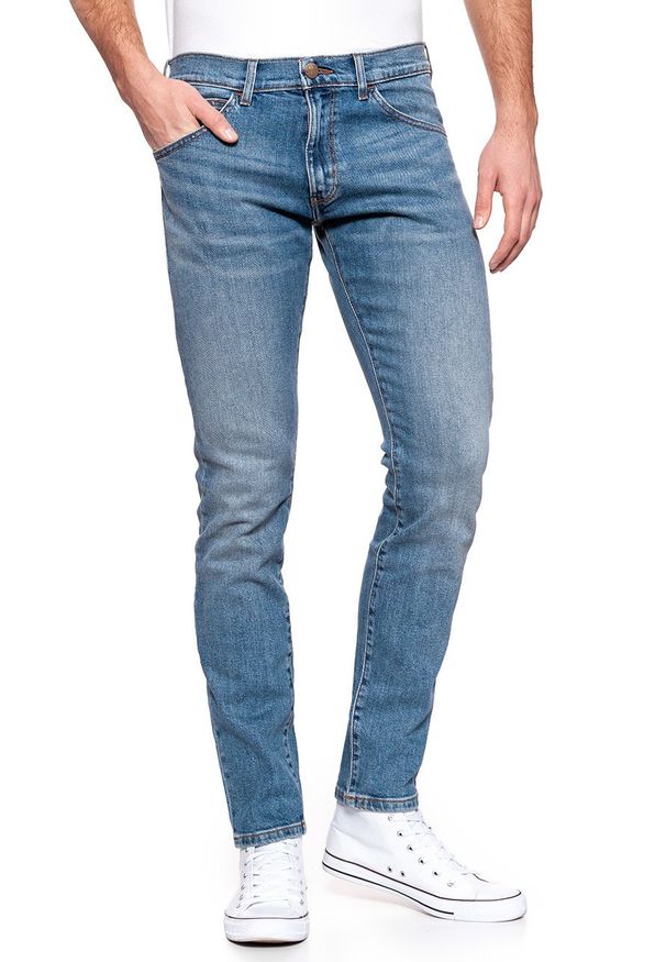 Wrangler - SPODNIE MĘSKIE WRANGLER BRYSON HOPKINS BLUE W14X23185 112126666. Stan: obniżony