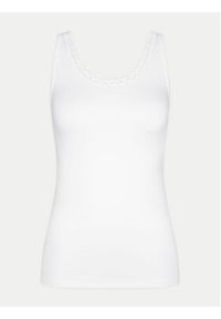 Triumph Top Feel Of Cotton 10224975 Biały Slim Fit. Kolor: biały. Materiał: bawełna #5