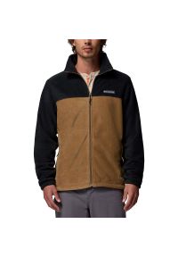 columbia - Bluza męska Columbia Steens Mountain 2.0 1476671008 - brązowo-czarna. Kolor: wielokolorowy, brązowy, czarny. Materiał: poliester, polar. Wzór: napisy, aplikacja, haft. Styl: klasyczny #1