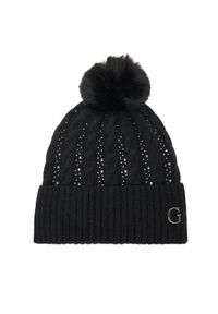 Guess Czapka AW5385 POL01 Czarny. Kolor: czarny. Materiał: akryl, materiał