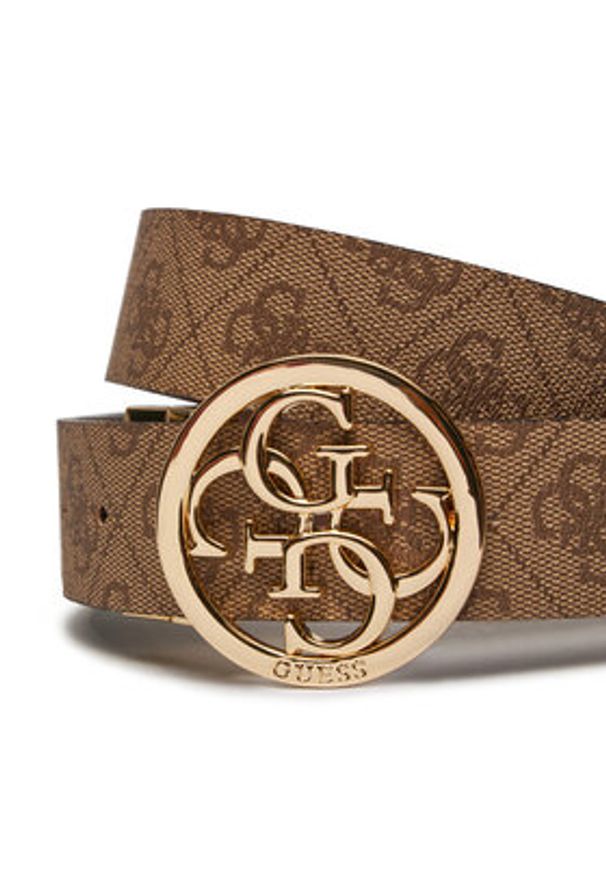 Guess Pasek Damski BW9166 P4235 Brązowy. Kolor: brązowy. Materiał: skóra